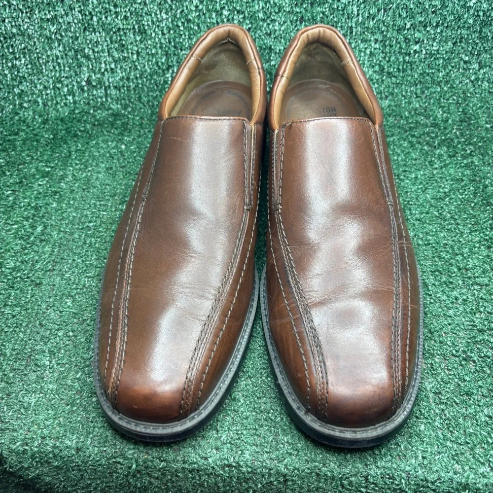 Johnston Murphy XC4 Waterproof Leather Bicycle Toe Slip On Loafer Brown Mens 12M
